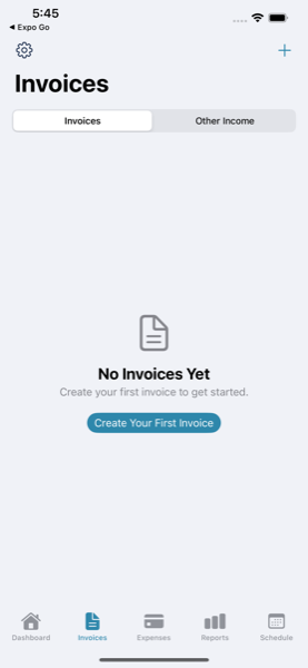 1099Work Ledger invoices screen