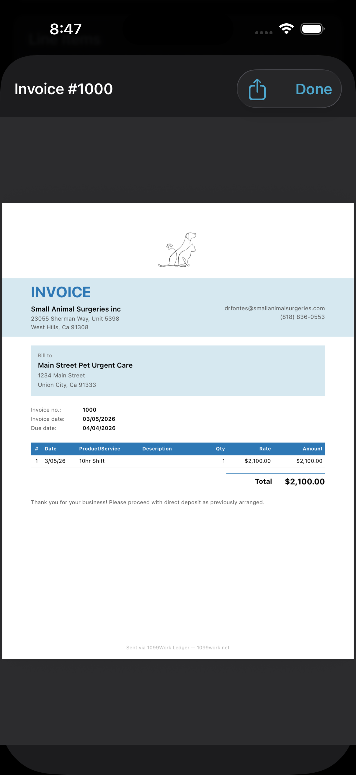 1099Work Ledger screenshot 3