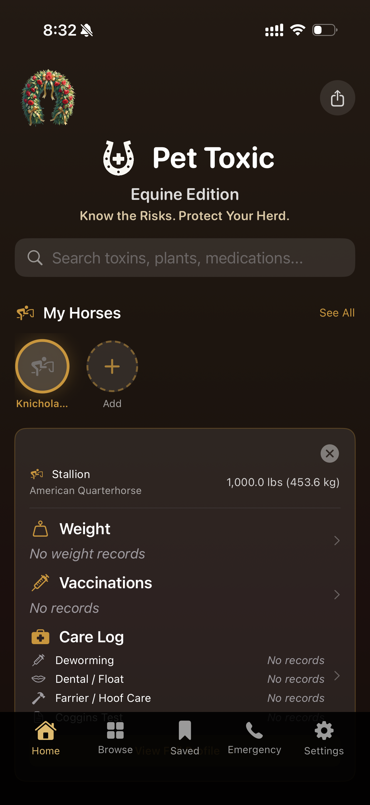 Pet Toxic Equine screenshot 1